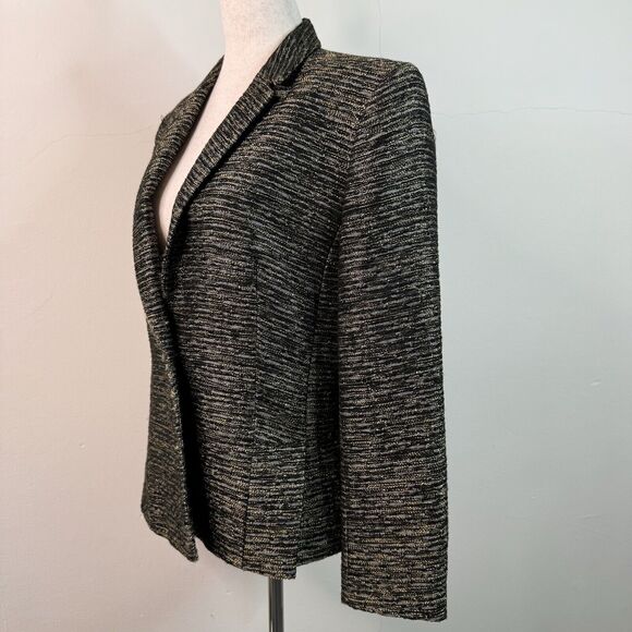 Lafayette 148 Jacket Metallic Tweed Blazer Classic Luxe Size 8 Evening Holiday - Picture 6 of 16